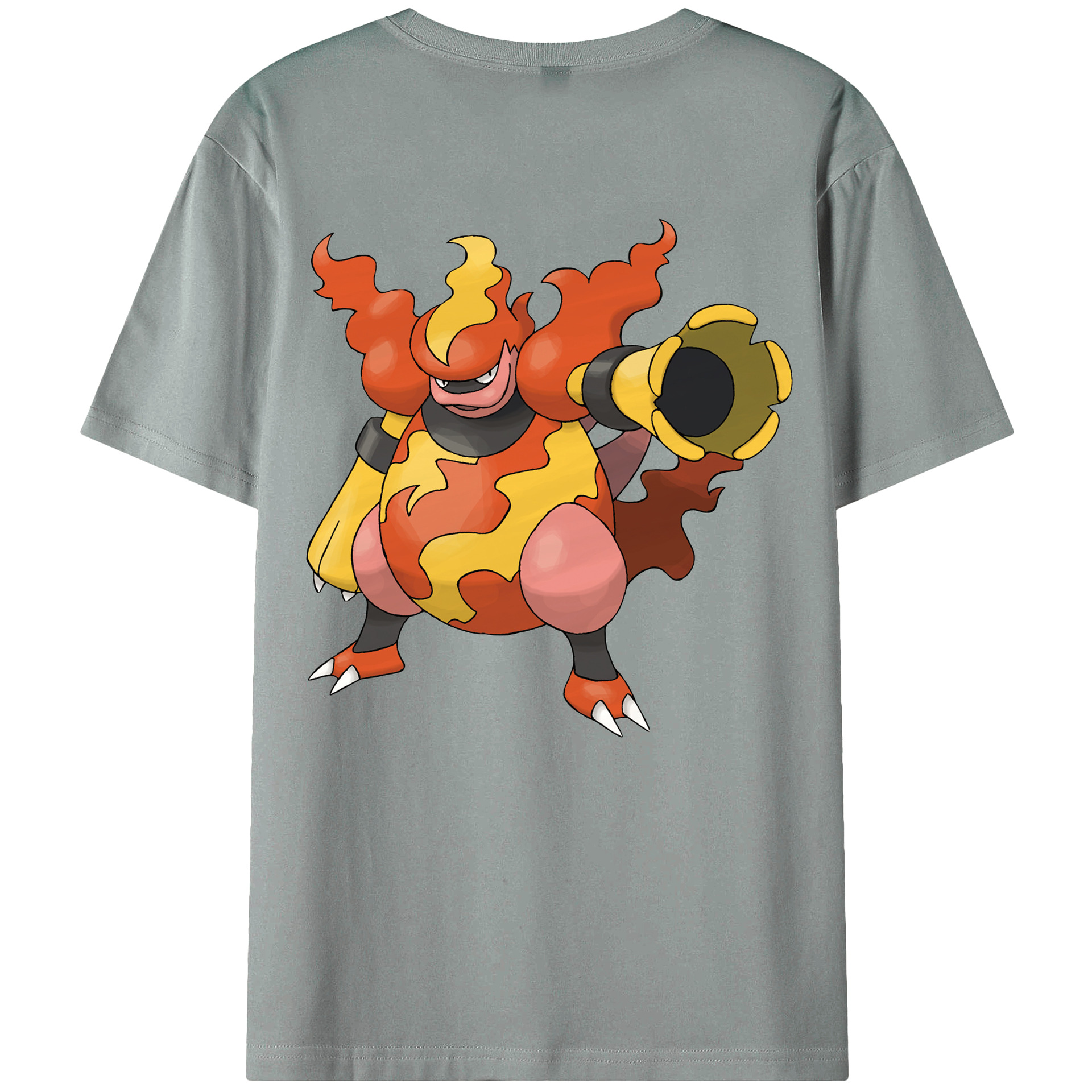 （画像用） ポケットモンスター Pokémon 綿100％ メンズ半袖Tシャツ（バックプリント） 通気性